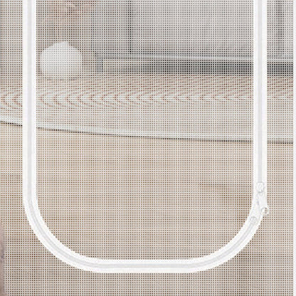 Screen Door with Zipper – Durable Fabric That Resists Scratches, Reliably Keeps Cats and Dogs Safely Indoors or Outdoors, Perfect for Warm Days and Fresh Air