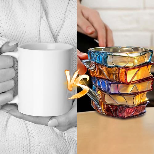Hand-Painted Books Coffee Mug